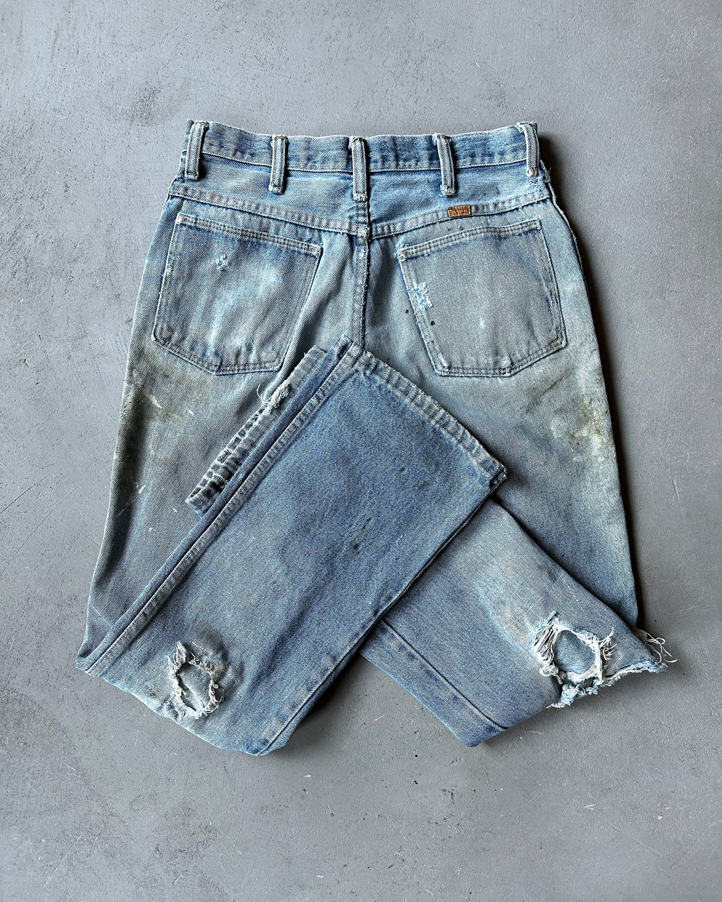 1980s - Distressed Rustler Mud Jeans - 29x31