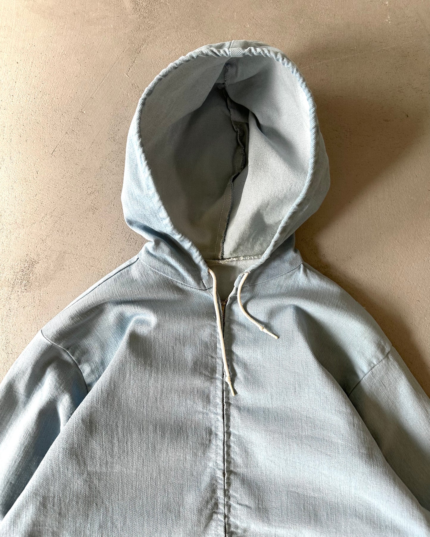 1960s - Blue Women Light Hooded Jacket - (W)S