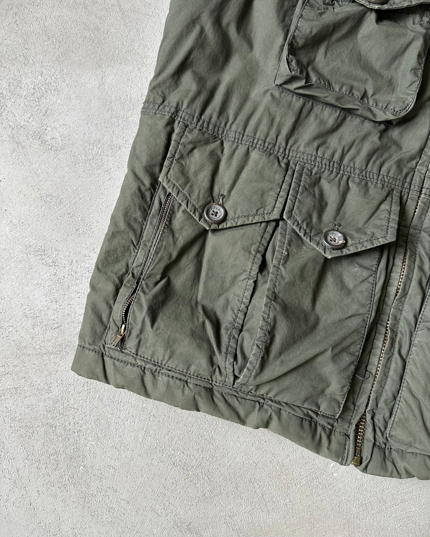 1990s - Green Marlboro Utility Vest - L