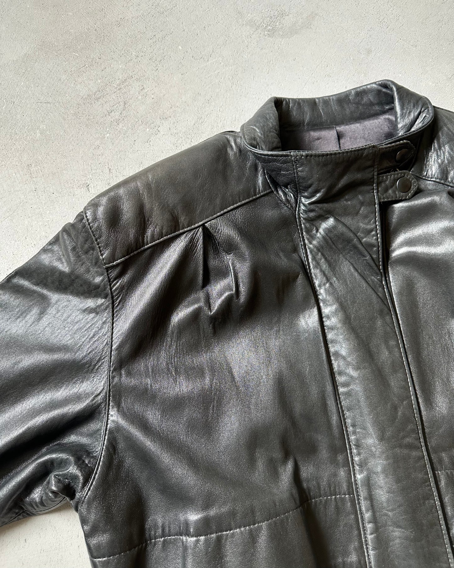 1990s - Black JEZ Women's Leather Jacket - (W)L