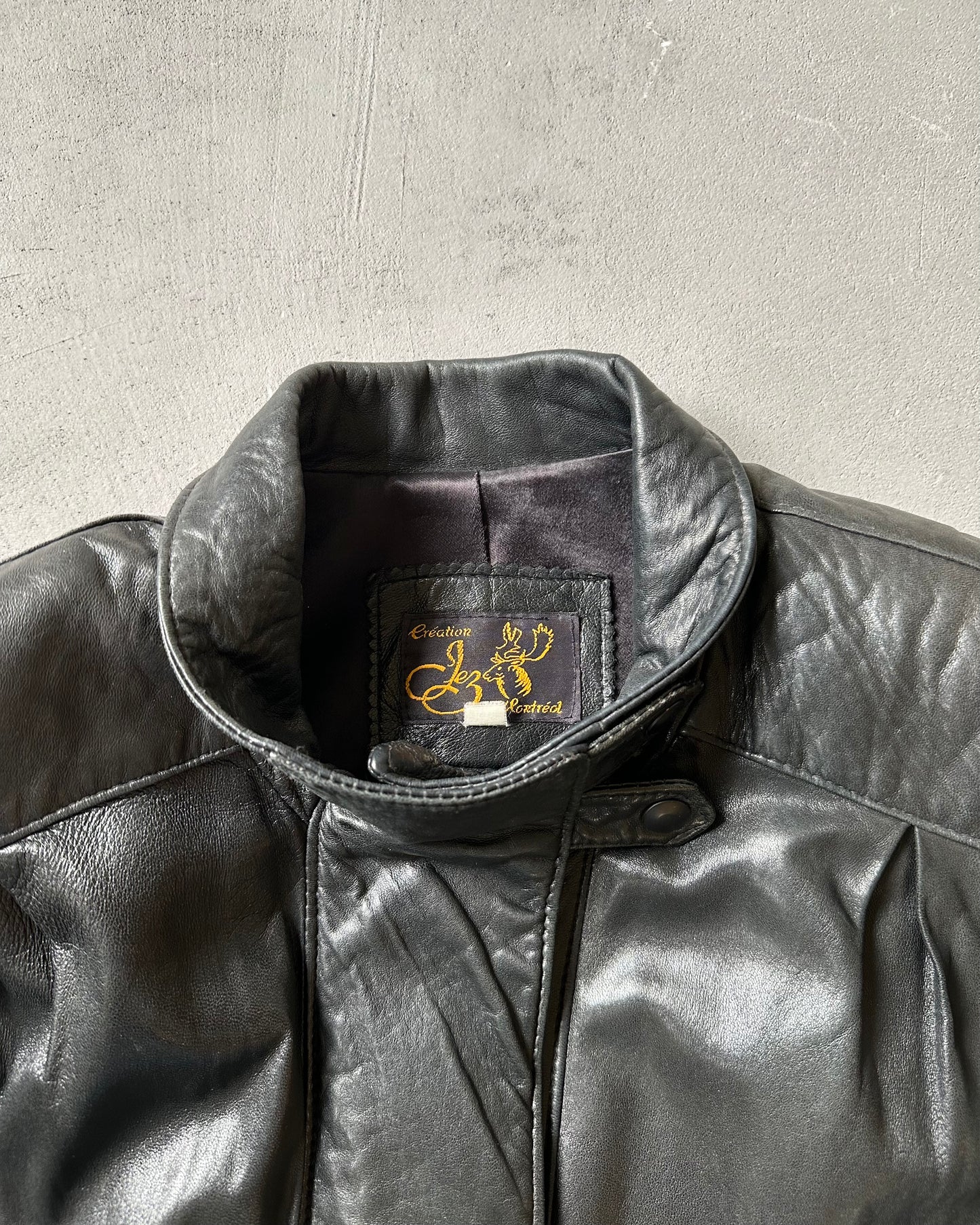 1990s - Black JEZ Women's Leather Jacket - (W)L