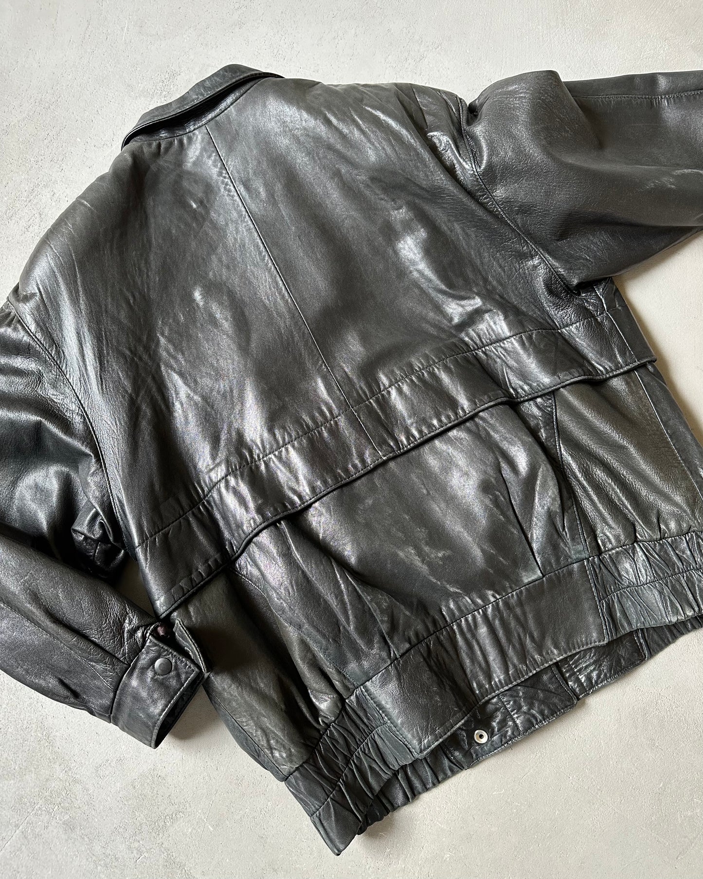 1990s - Black JEZ Women's Leather Jacket - (W)L