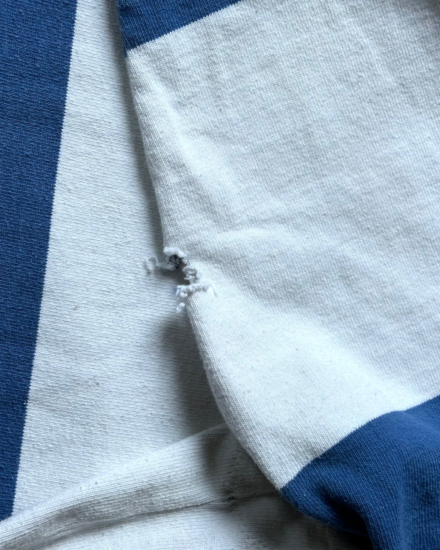 1990s - Distressed Blue/White Mercedes-Benz Rugby Polo - XL