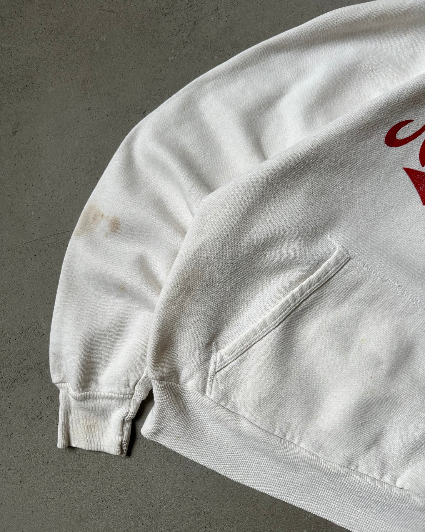 1970s - White Nebraska Hoodie - XS
