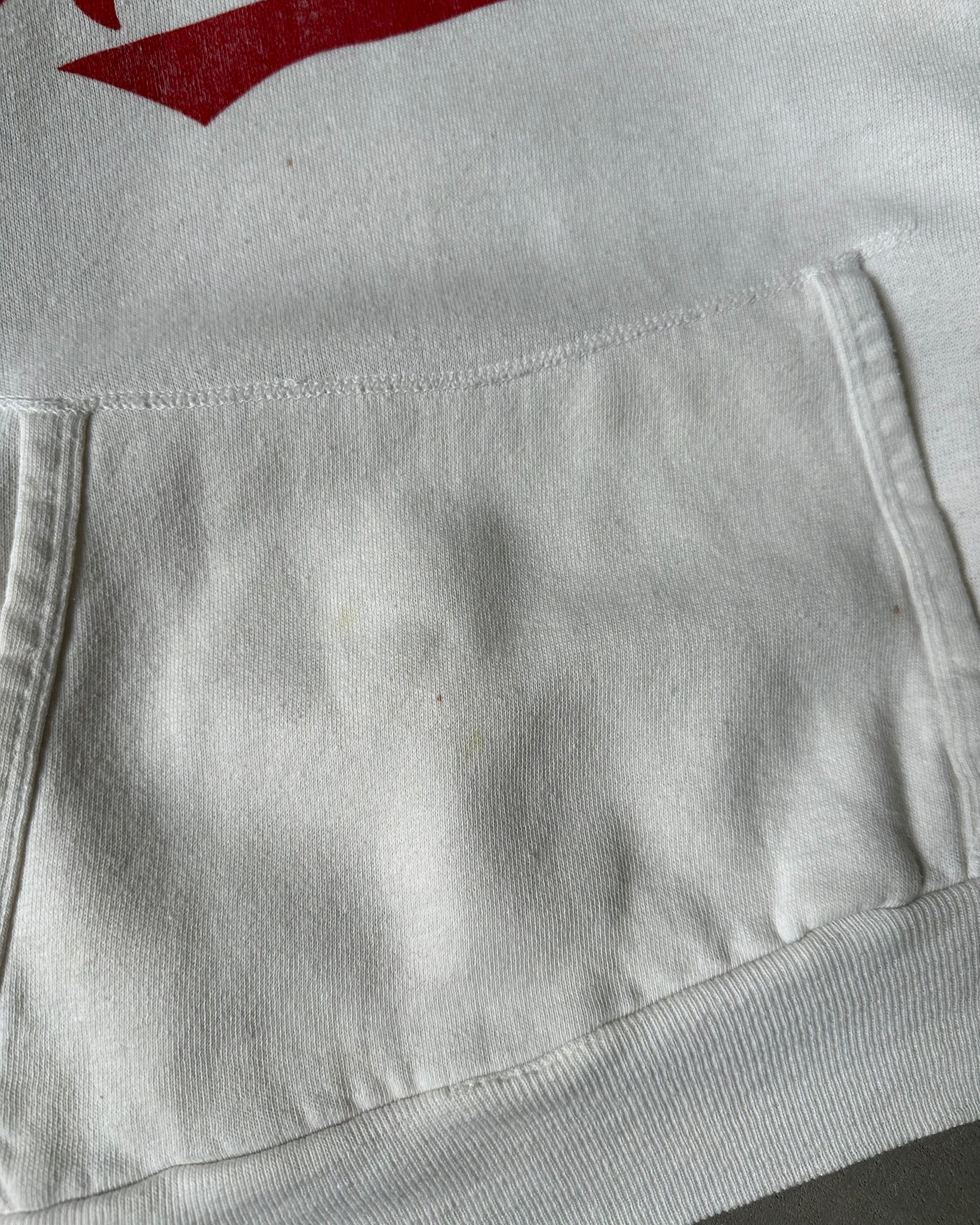 1970s - White Nebraska Hoodie - XS