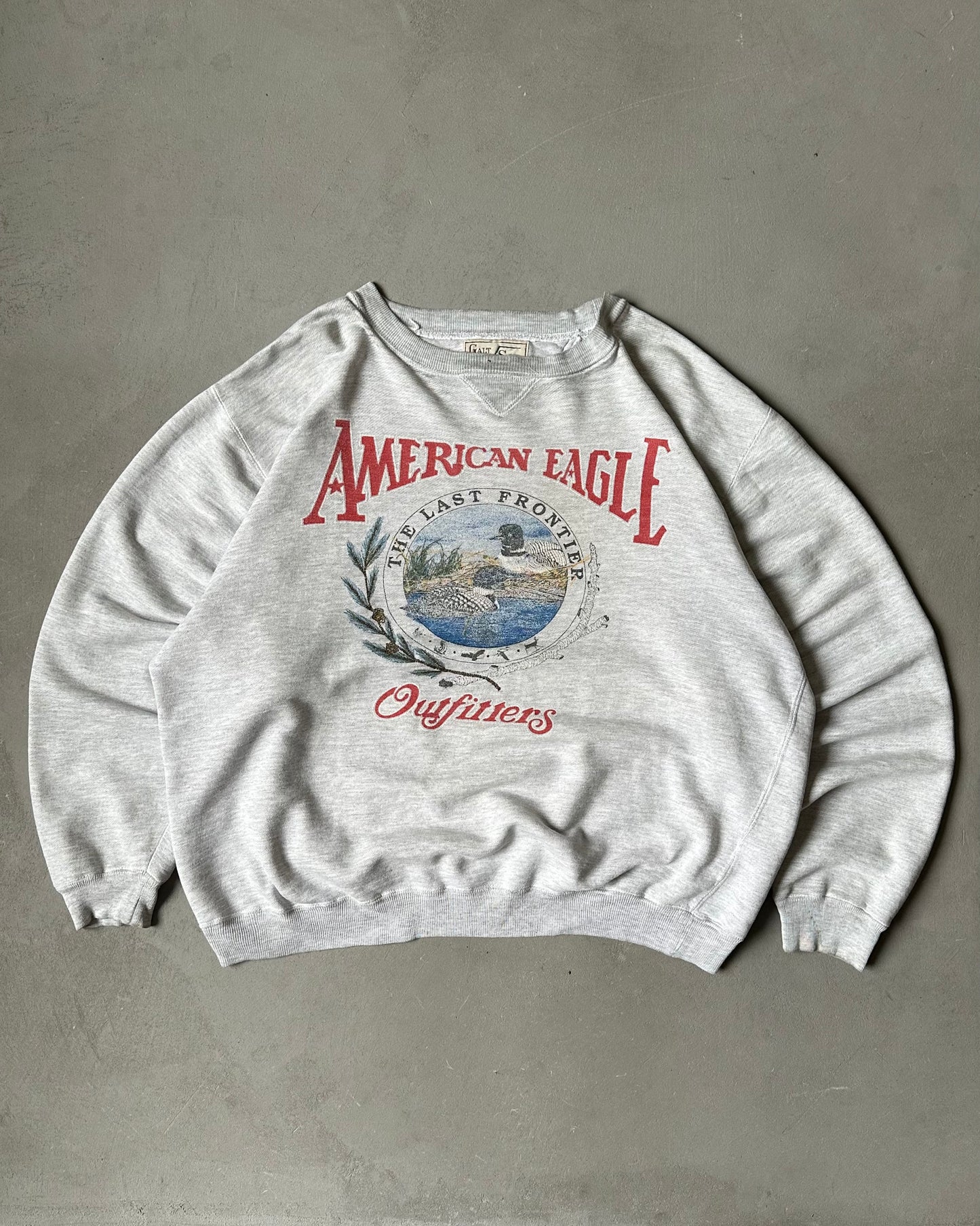 1990s - Distressed AE Outfitters Crewneck - XL