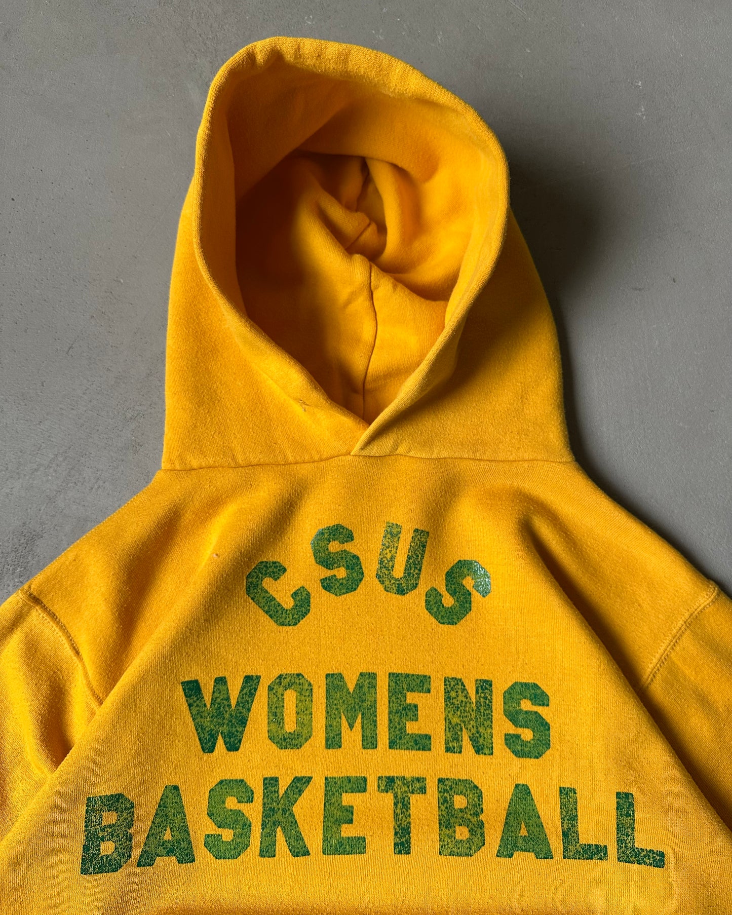 1970s - Yellow CSUS Russell Hoodie - S