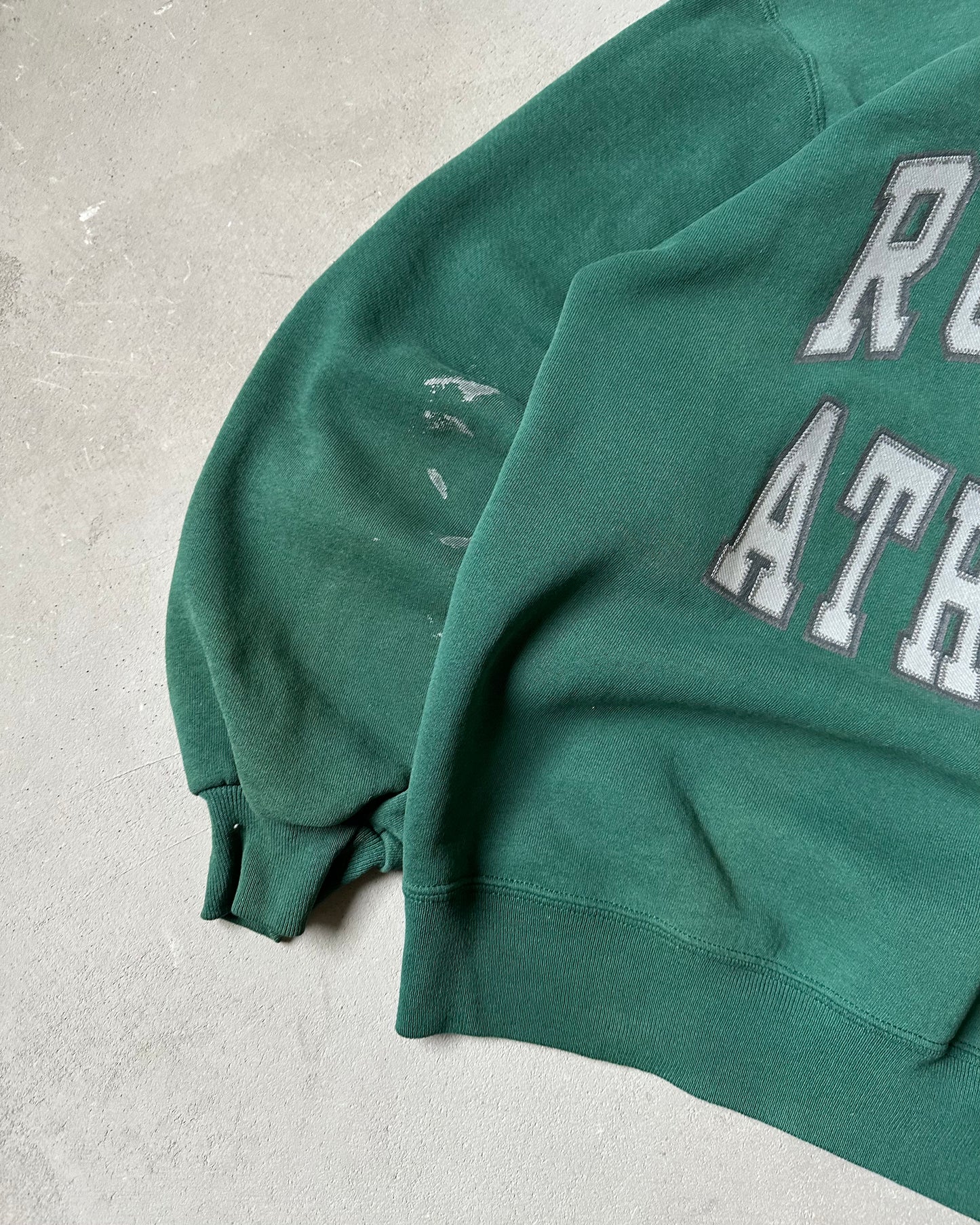 1990s - Green Russell Athletic Crewneck - L