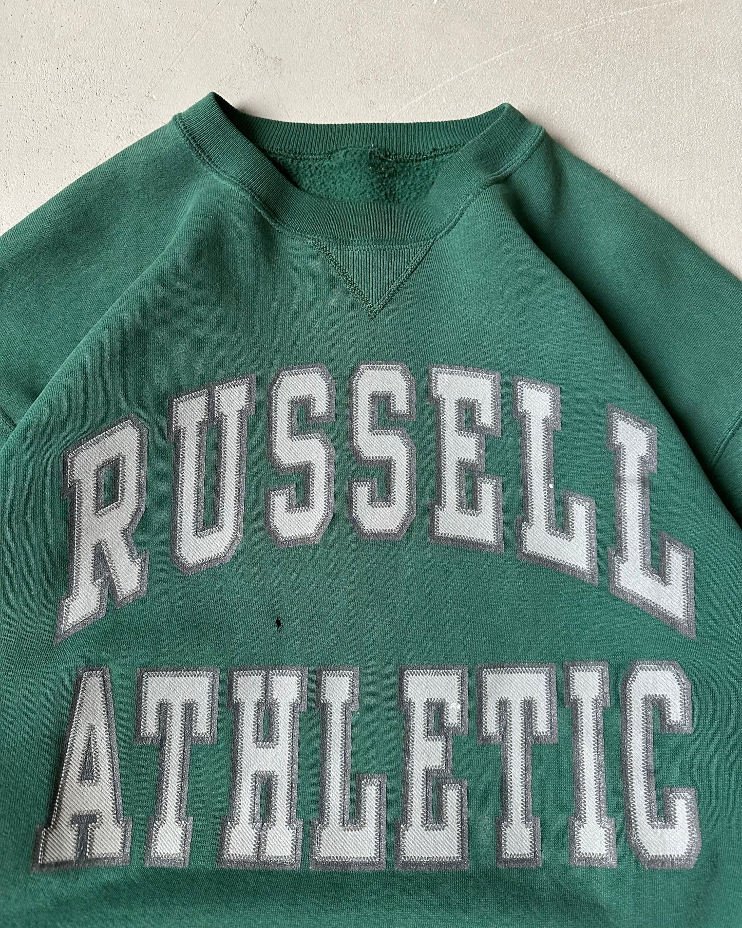 1990s - Green Russell Athletic Crewneck - L