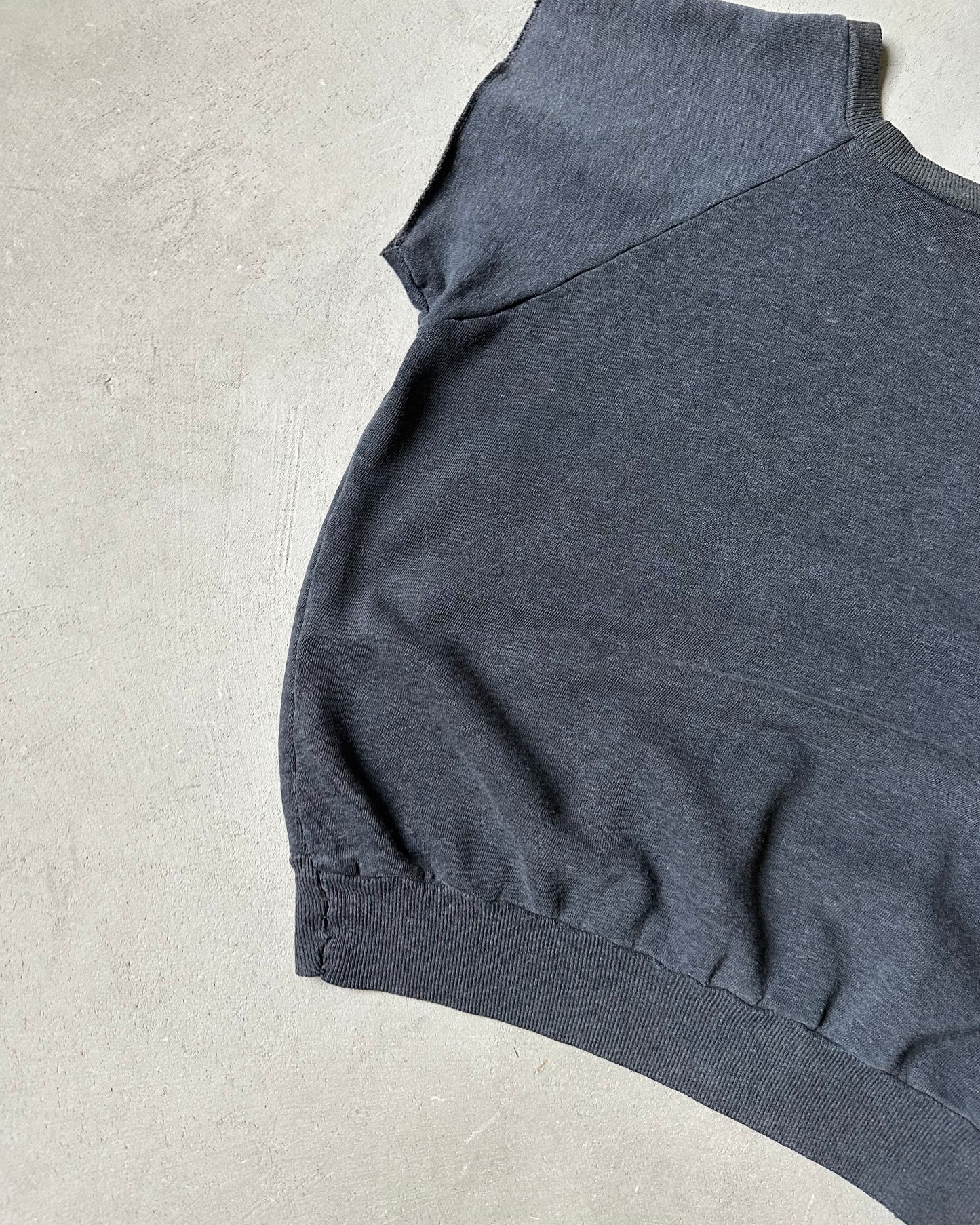 1980s - Faded Black Short Sleeve Crewneck - S