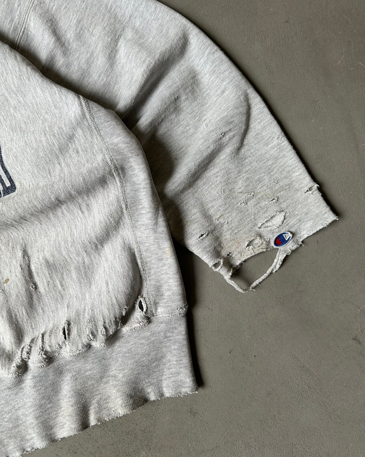 1980s - Distressed Grey Track Champion RW Crewneck - M