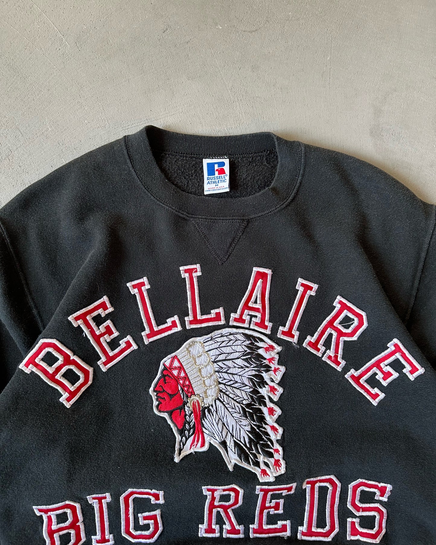 1990s - Black Bellaire Russell Crewneck - S