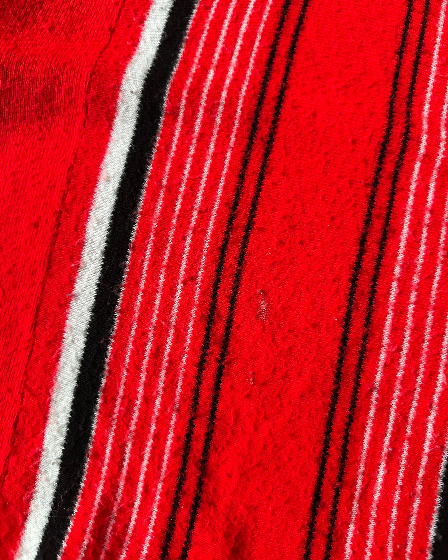 1960s - Red Striped Orlon Longsleeve Polo - L
