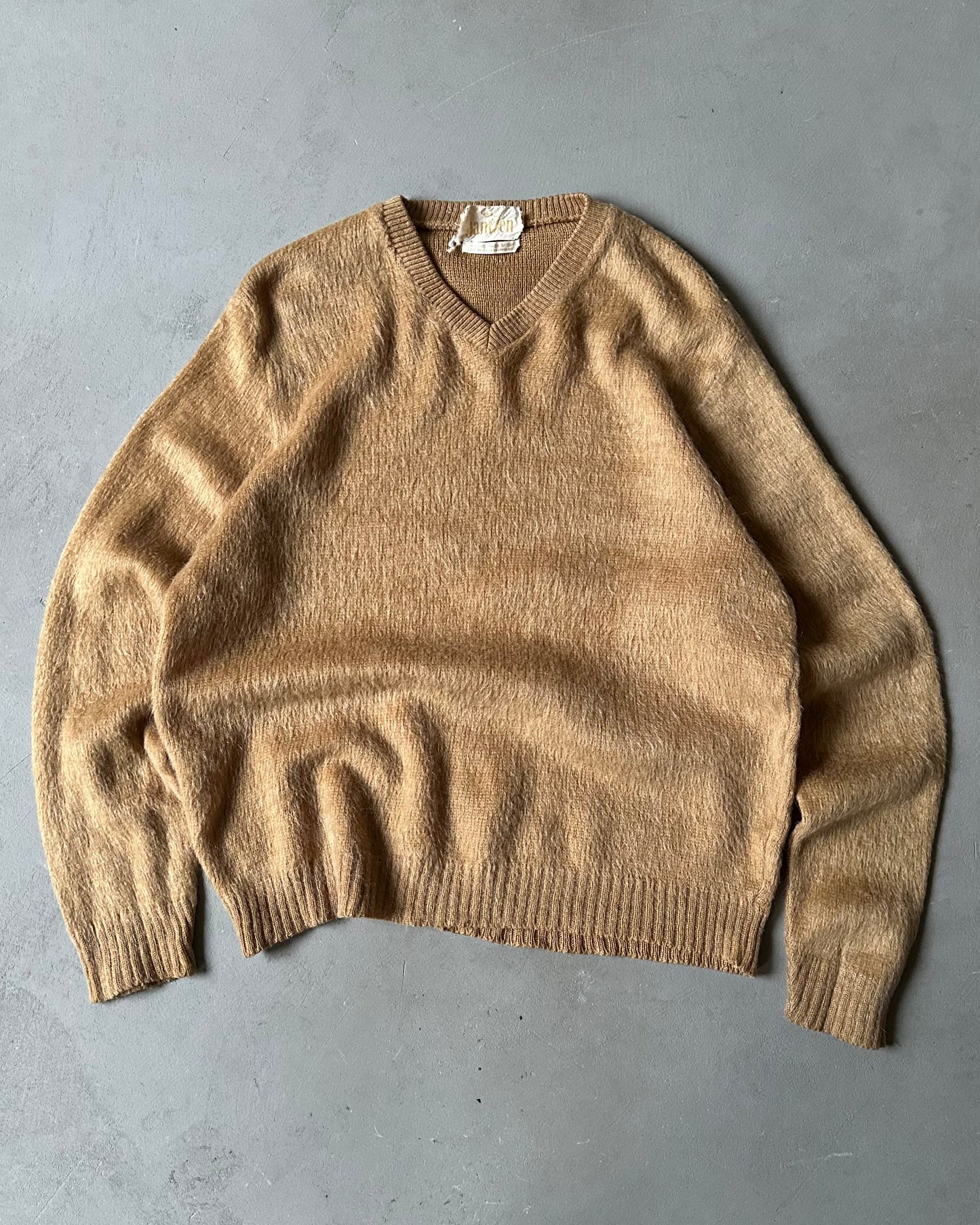 1960s - Camel Jantzen Mohair Sweater - XL