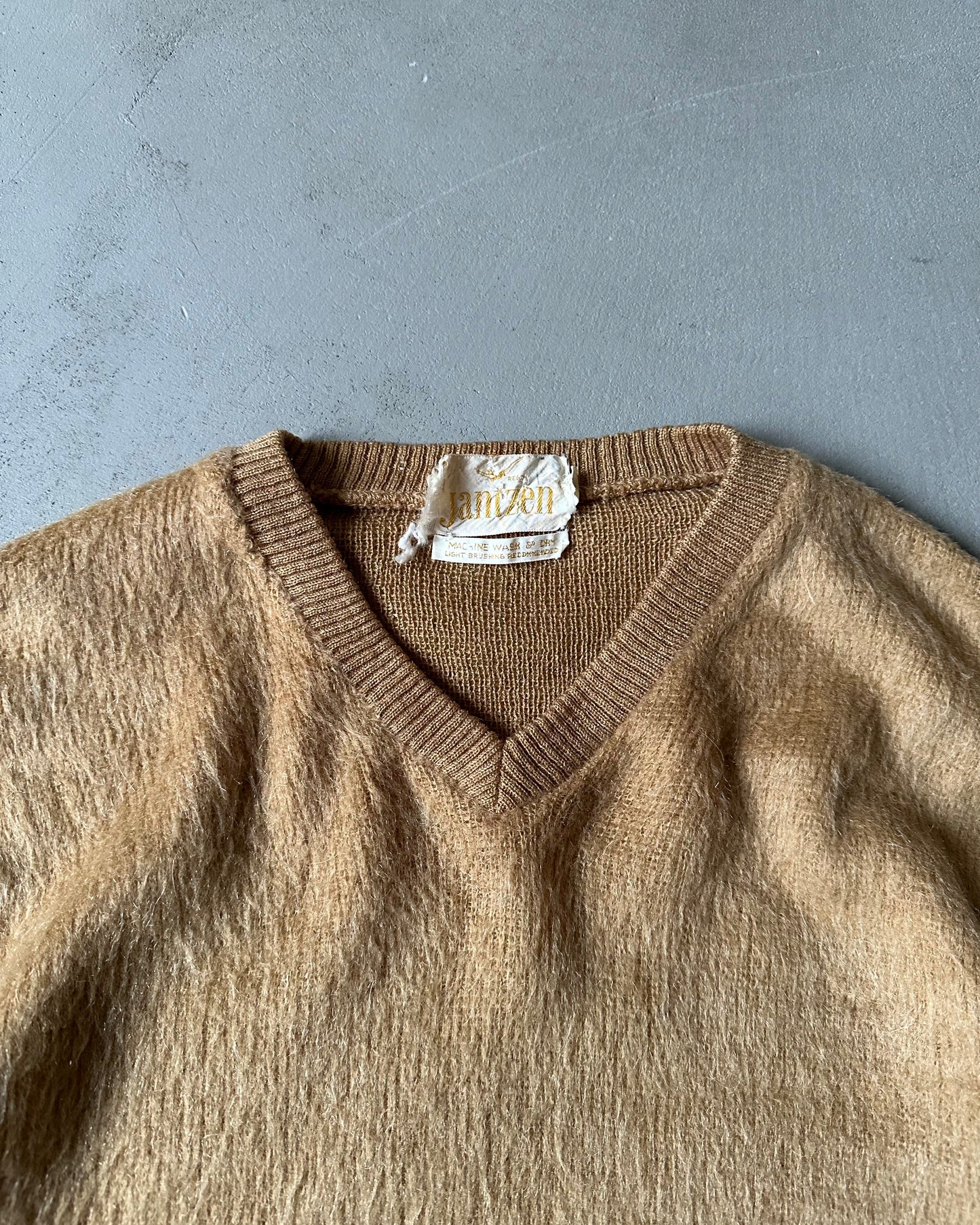 1960s - Camel Jantzen Mohair Sweater - XL