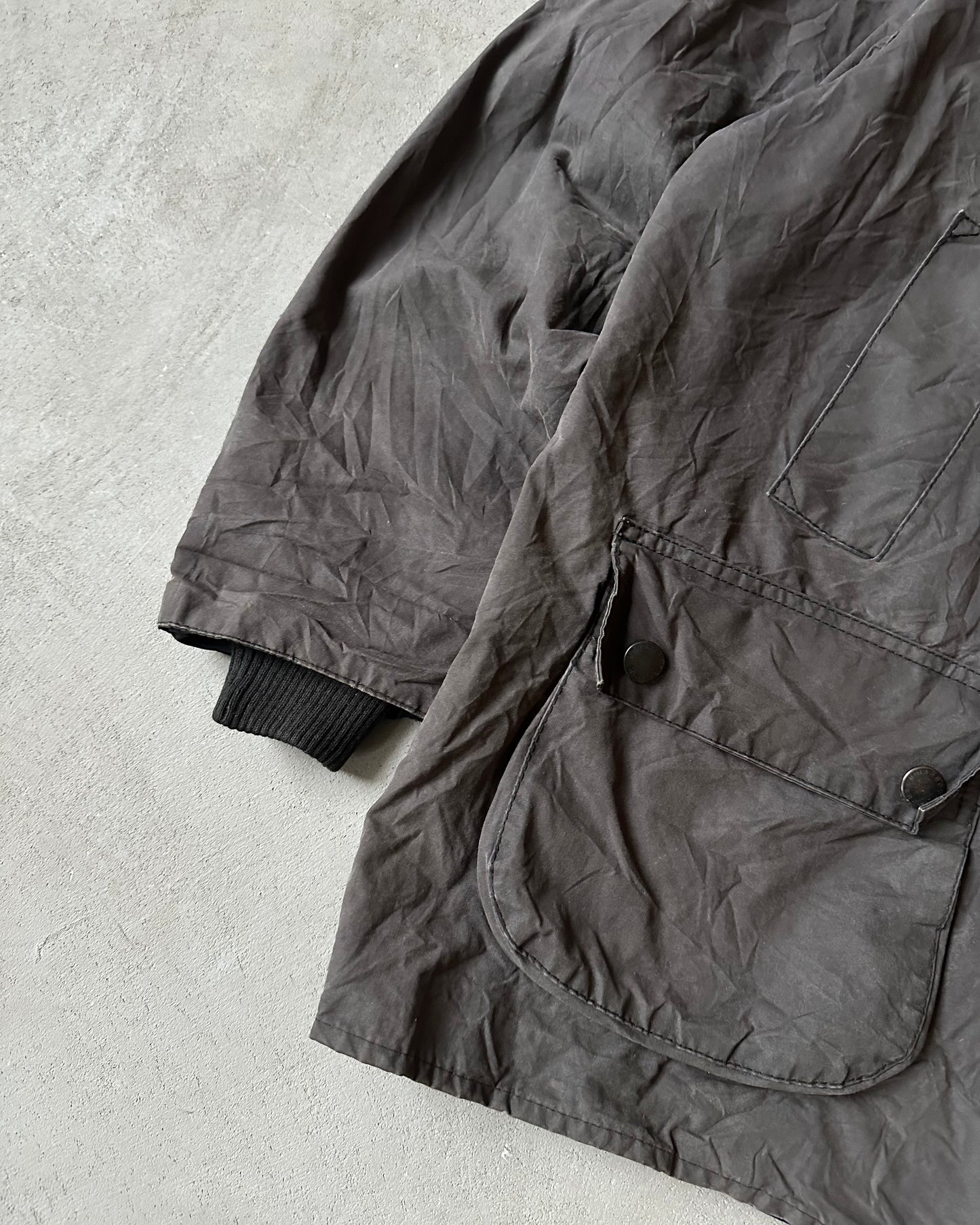 1990s - Charcoal Barbour Bedale Jacket - L