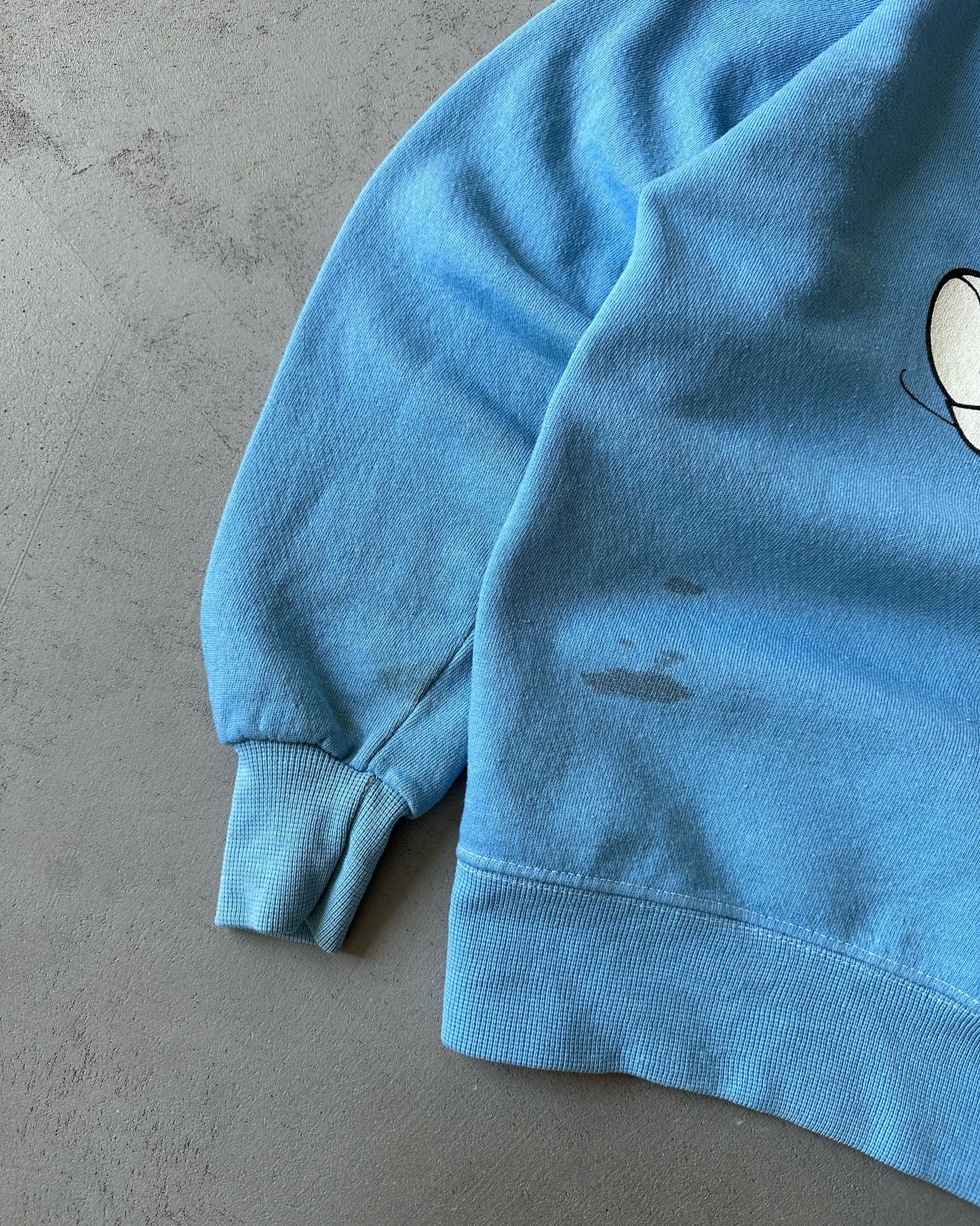 1980s - Light Blue Mickey Mouse Crewneck - (W)XS