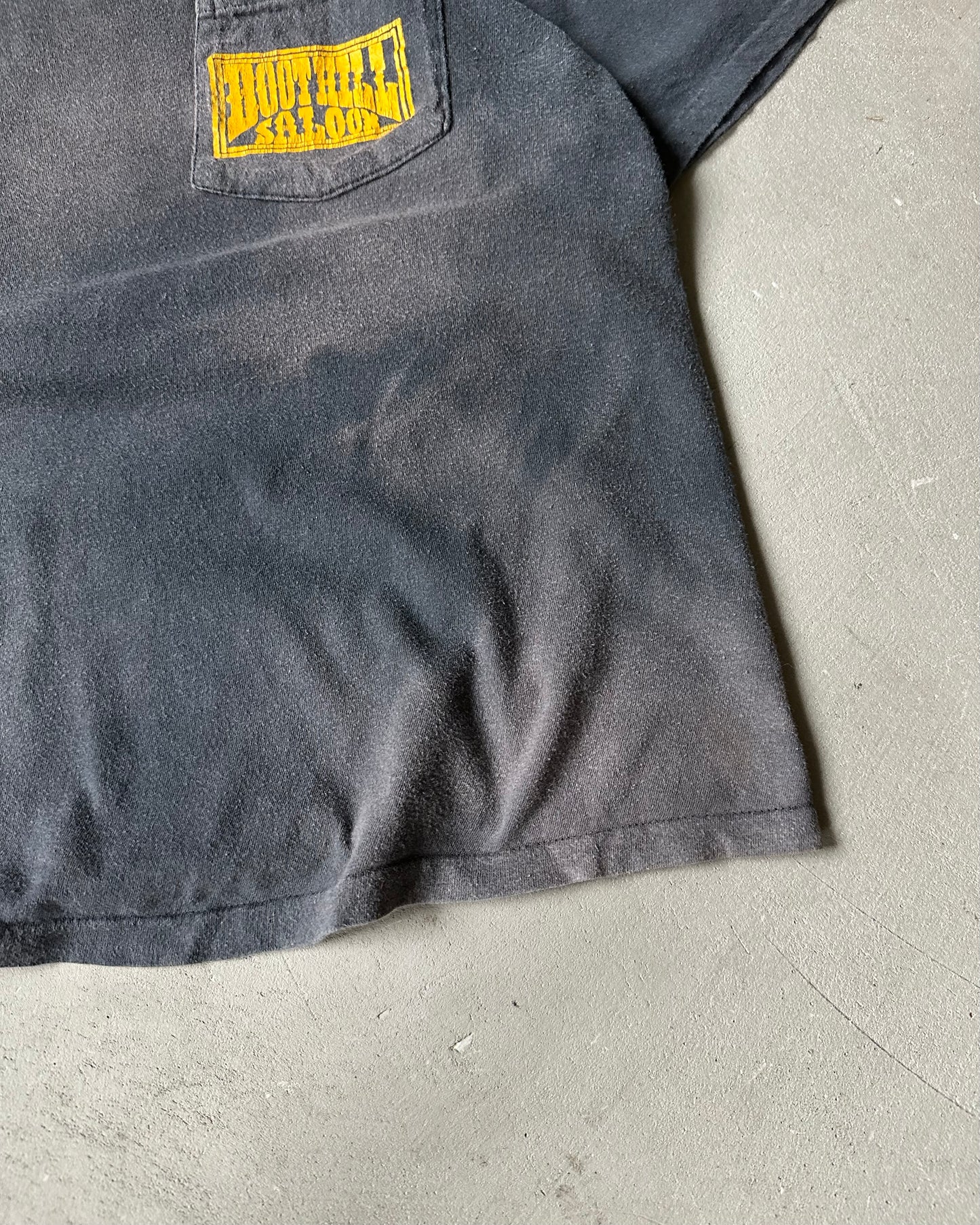 1980s - Faded Black Boot Hill T-Shirt - S/M