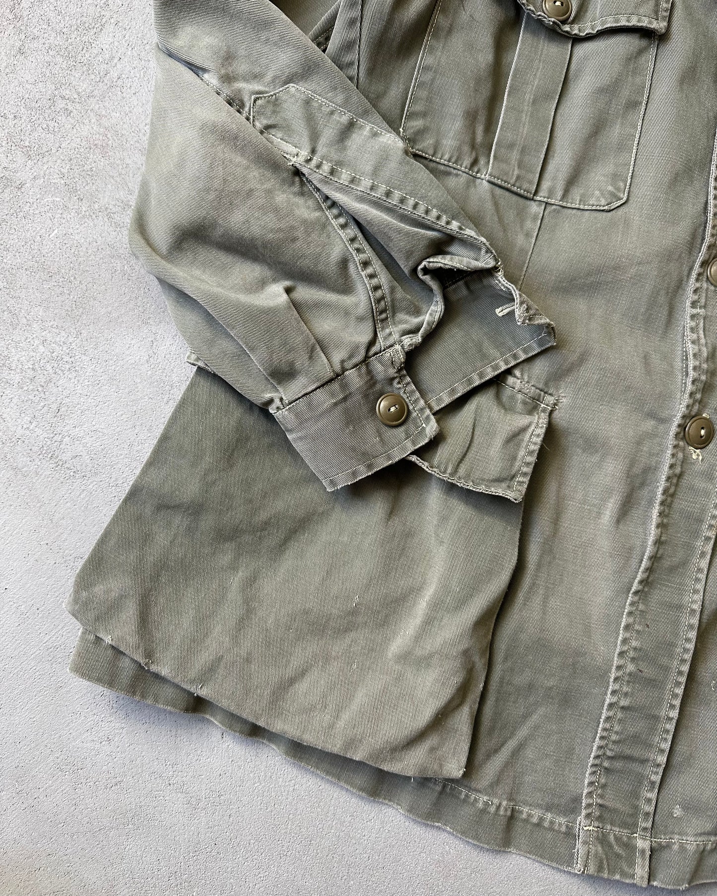 Années 60 - Surchemise militaire vert vieilli - T.S
