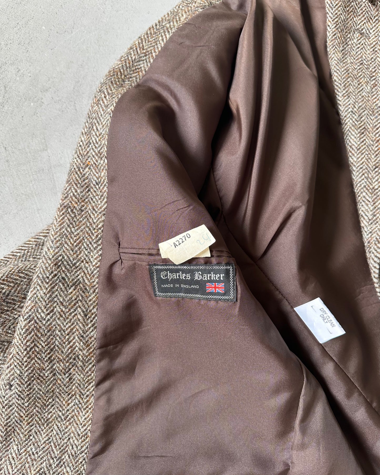 Années 1980 - Veste de sport en tweed Pendleton marron/fauve - 42