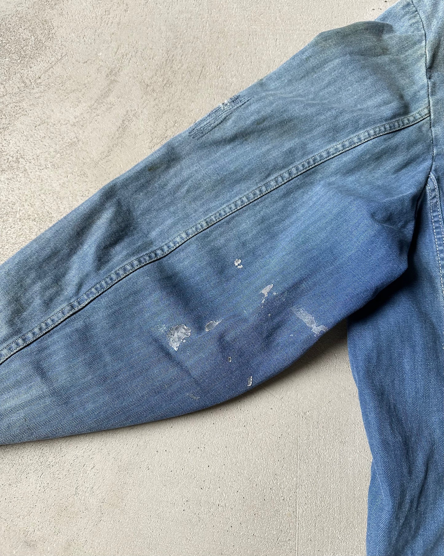 1970s - Faded Blue HBT Euro Chore - L