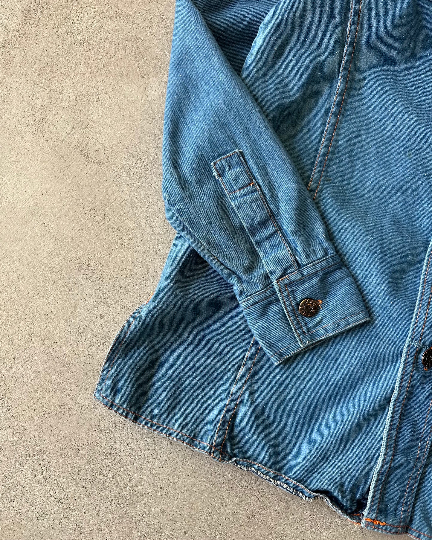 1970s - Denim Western Shirt - S