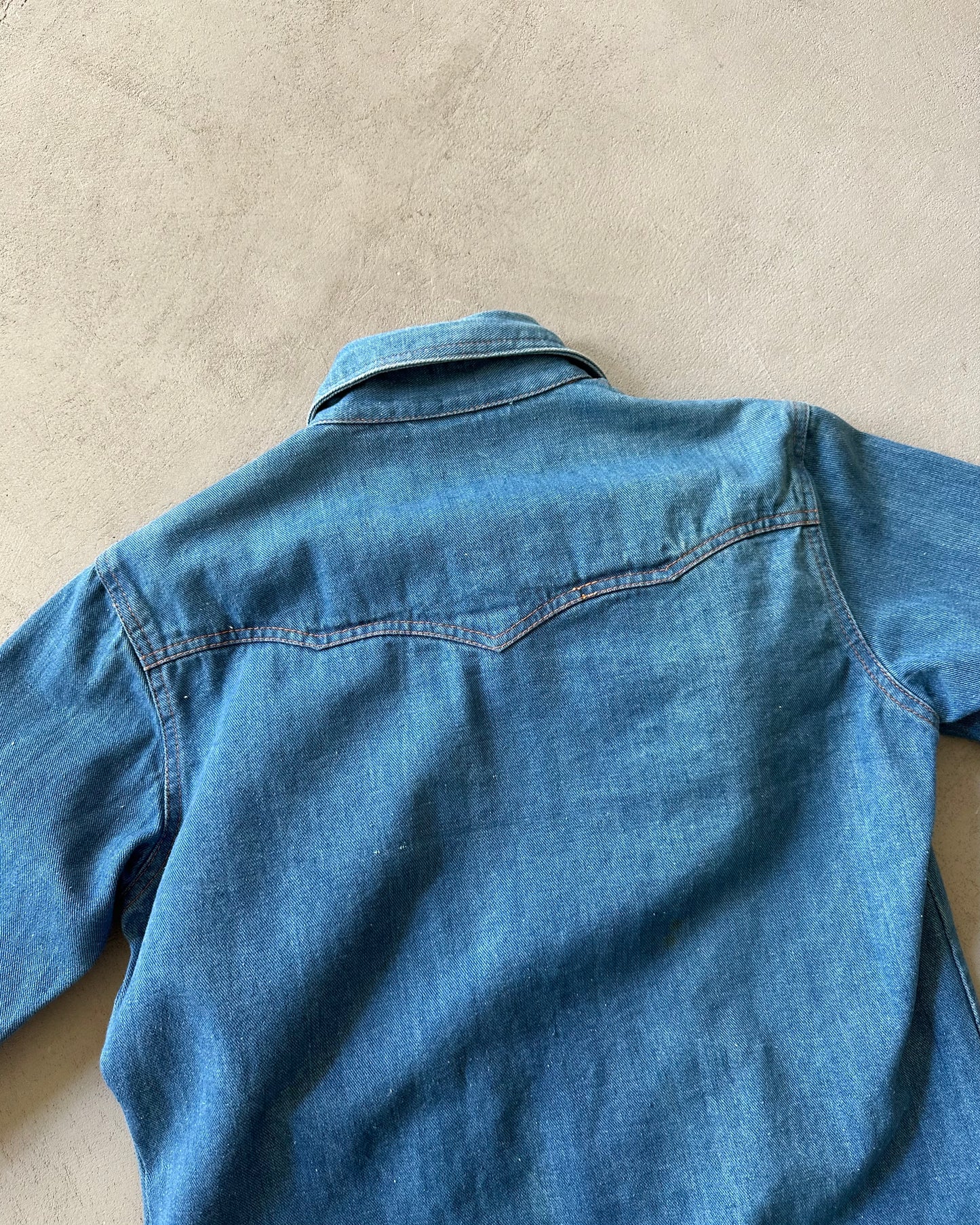 1970s - Denim Western Shirt - S