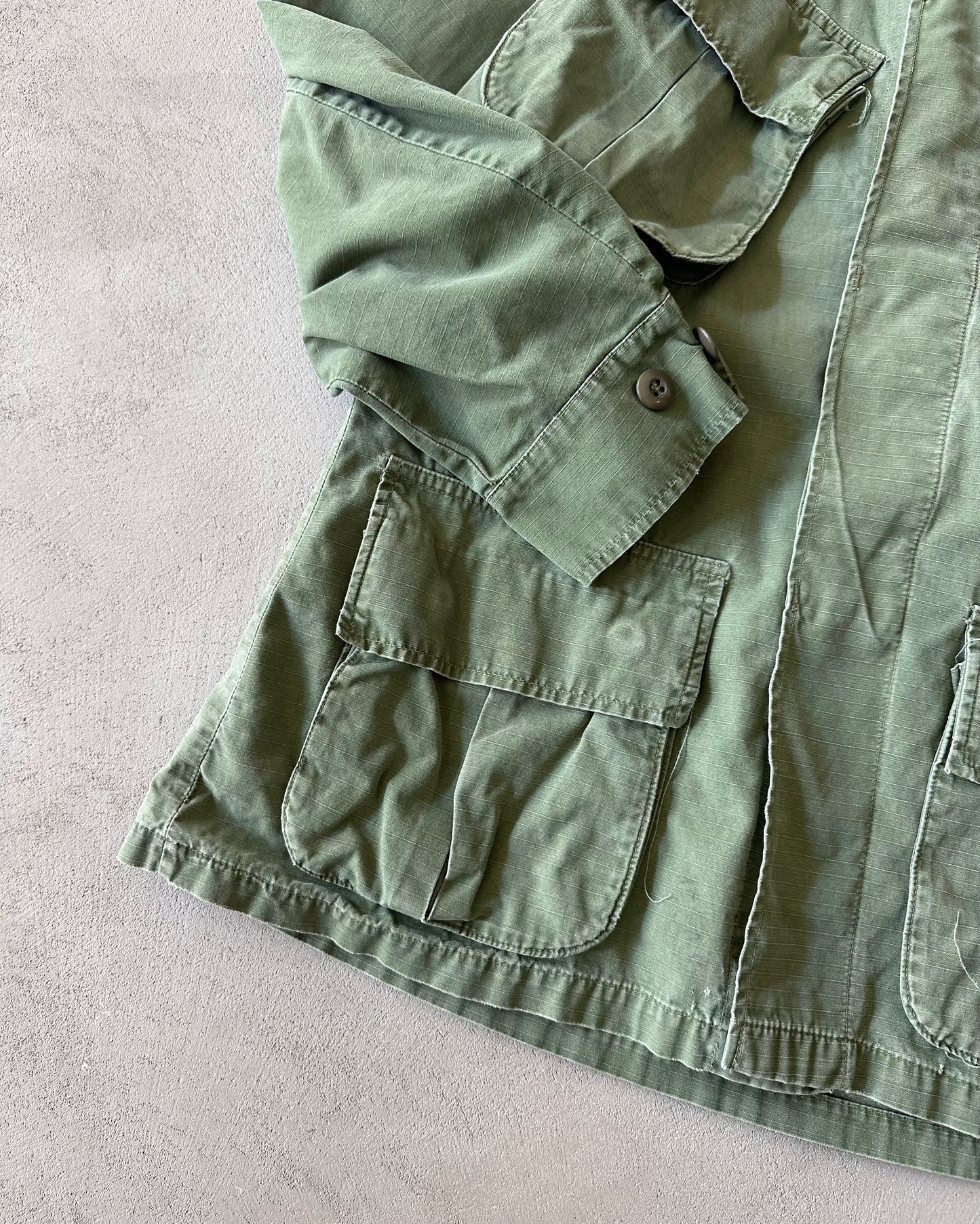 1970s - Green Military Jungle Overshirt - M