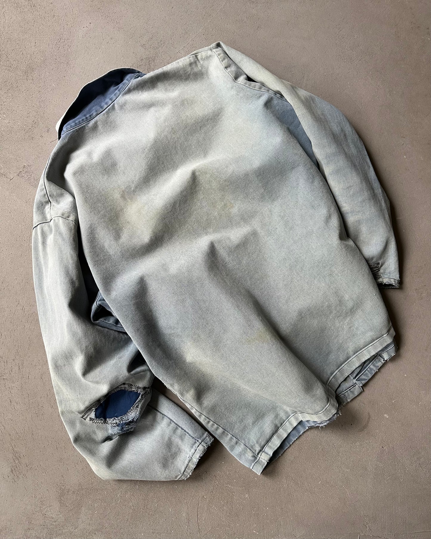 1990s - Distressed Blue Euro Chore - L