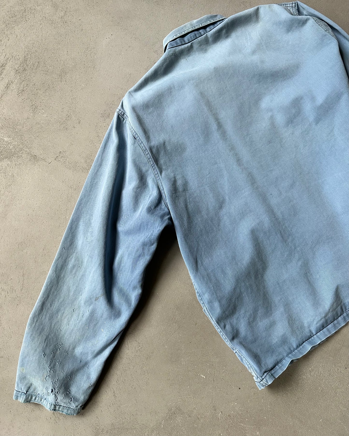 1980s - Distressed Blue Euro Chore - XL