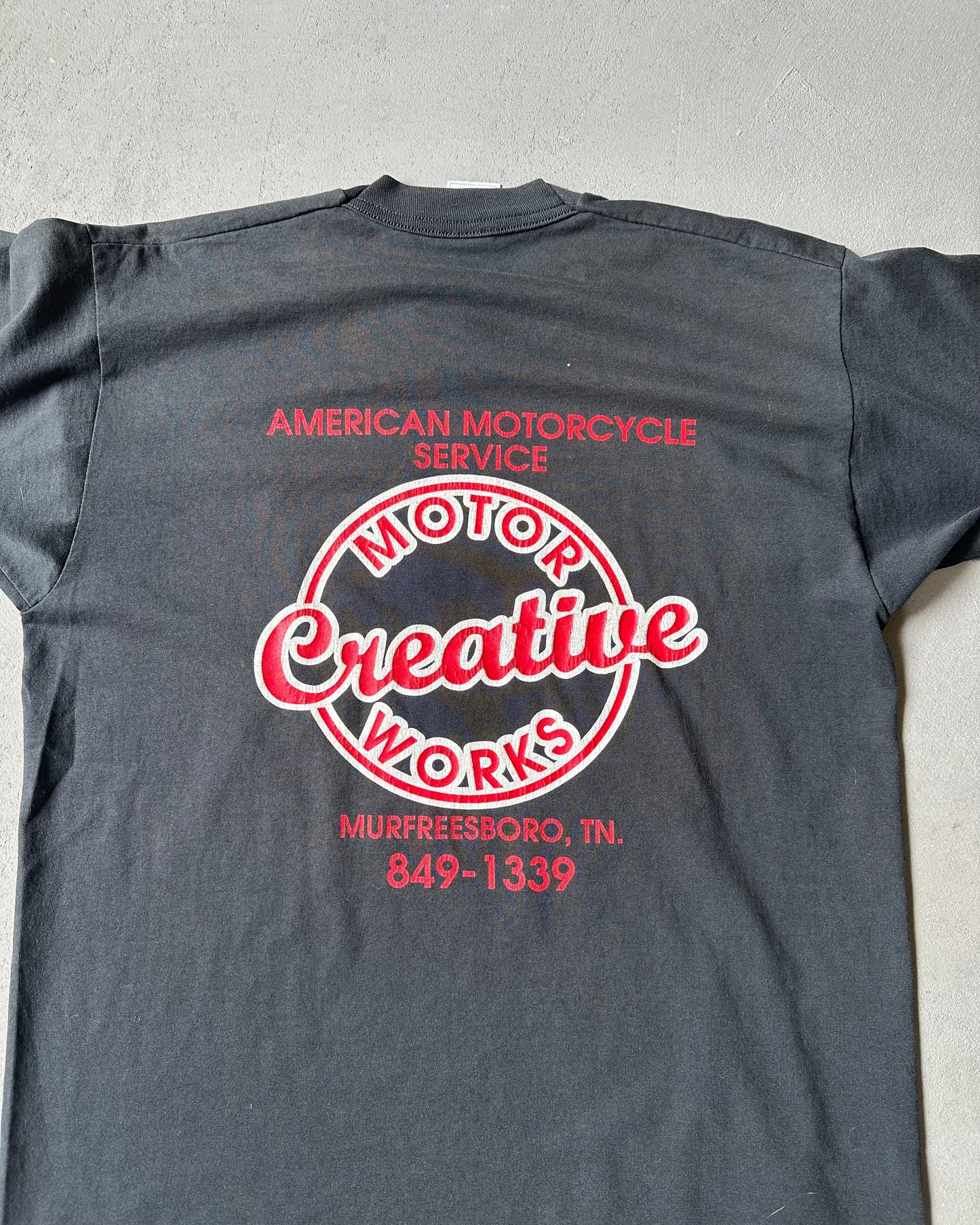 1990s - Distressed Black "Get Creative" HD T-Shirt - M/L