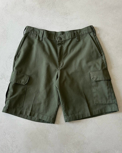 1990s - Khaki Military Cargo Shorts - 34