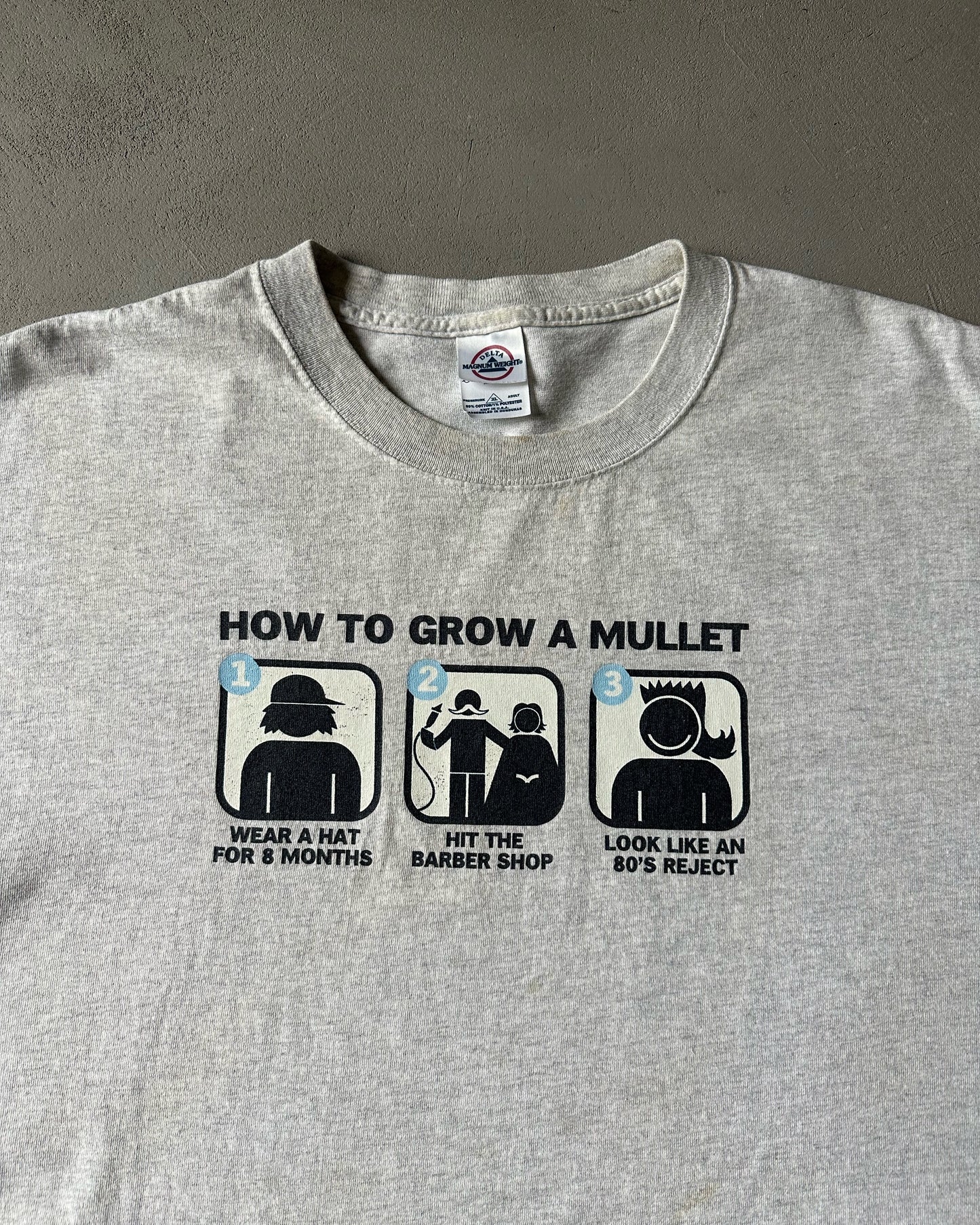 2000s - Distressed "Mullet" T-Shirt - XL