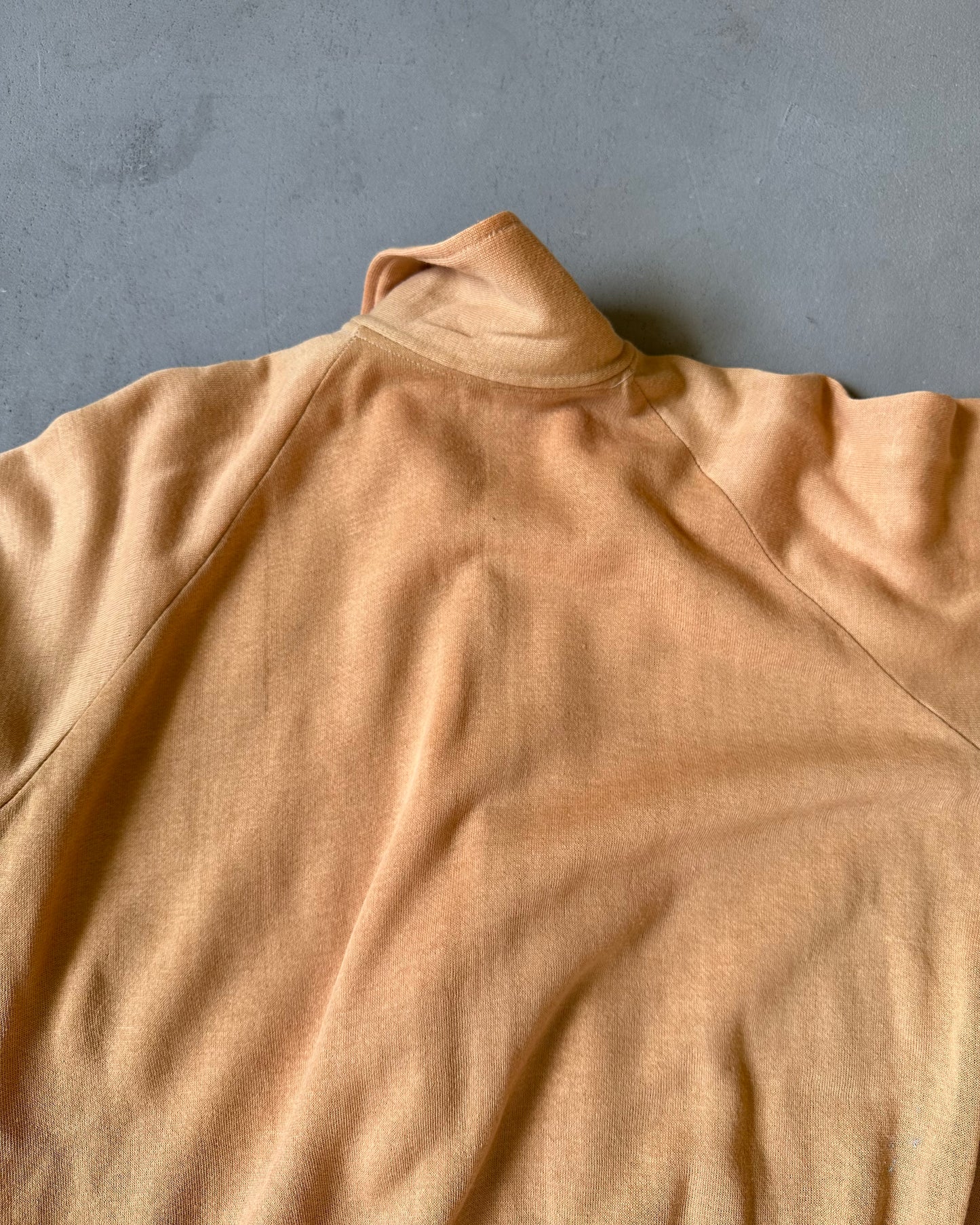 1970s - Distressed Peach/Navy Track Zip Up - M