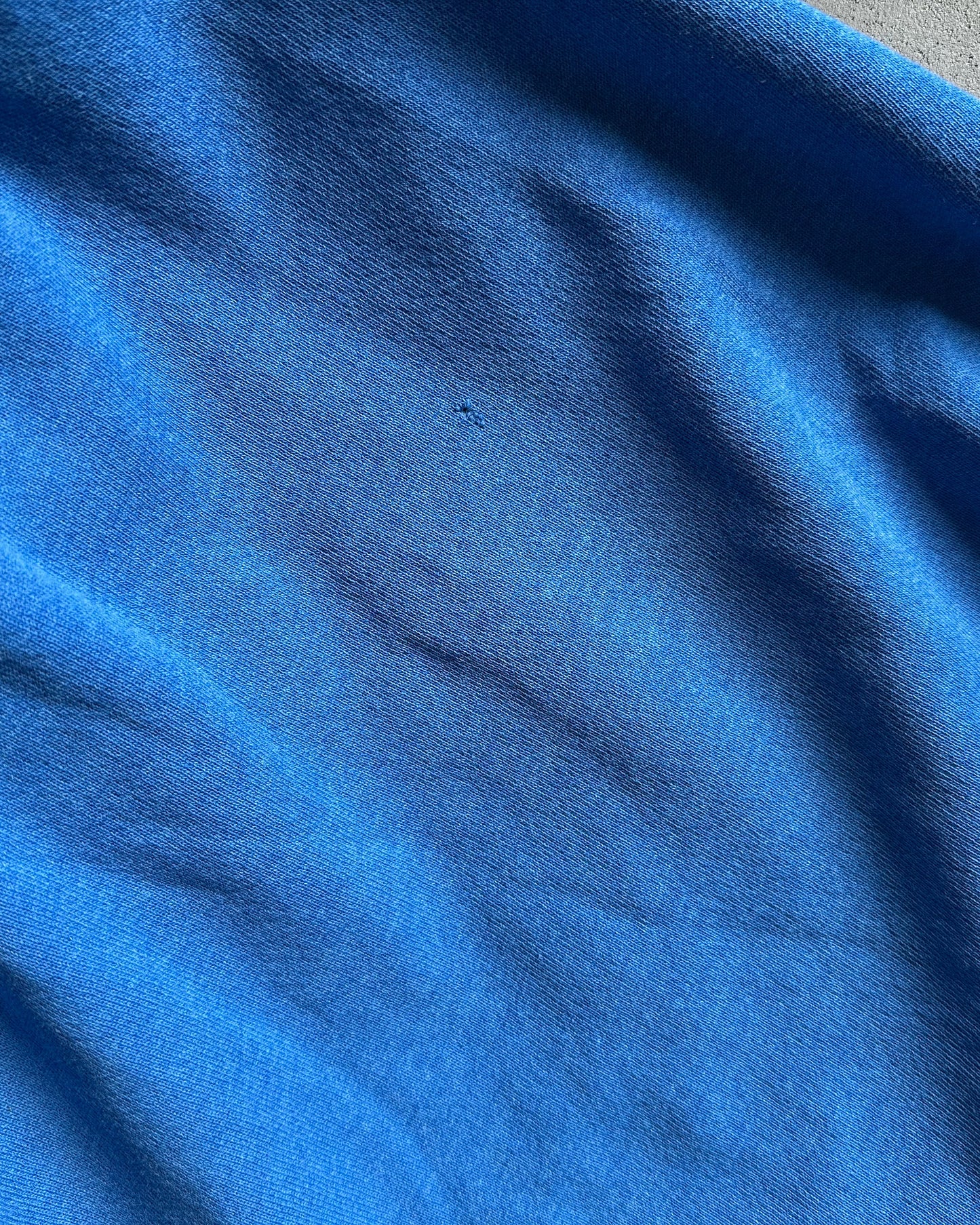 1980s - Distressed Blue "Standard Roofings" Hoodie - L