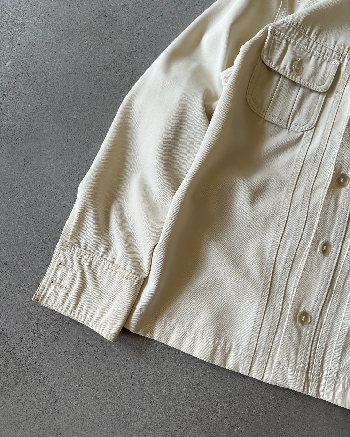 1970s - Cream Yoke Shirt - S/M