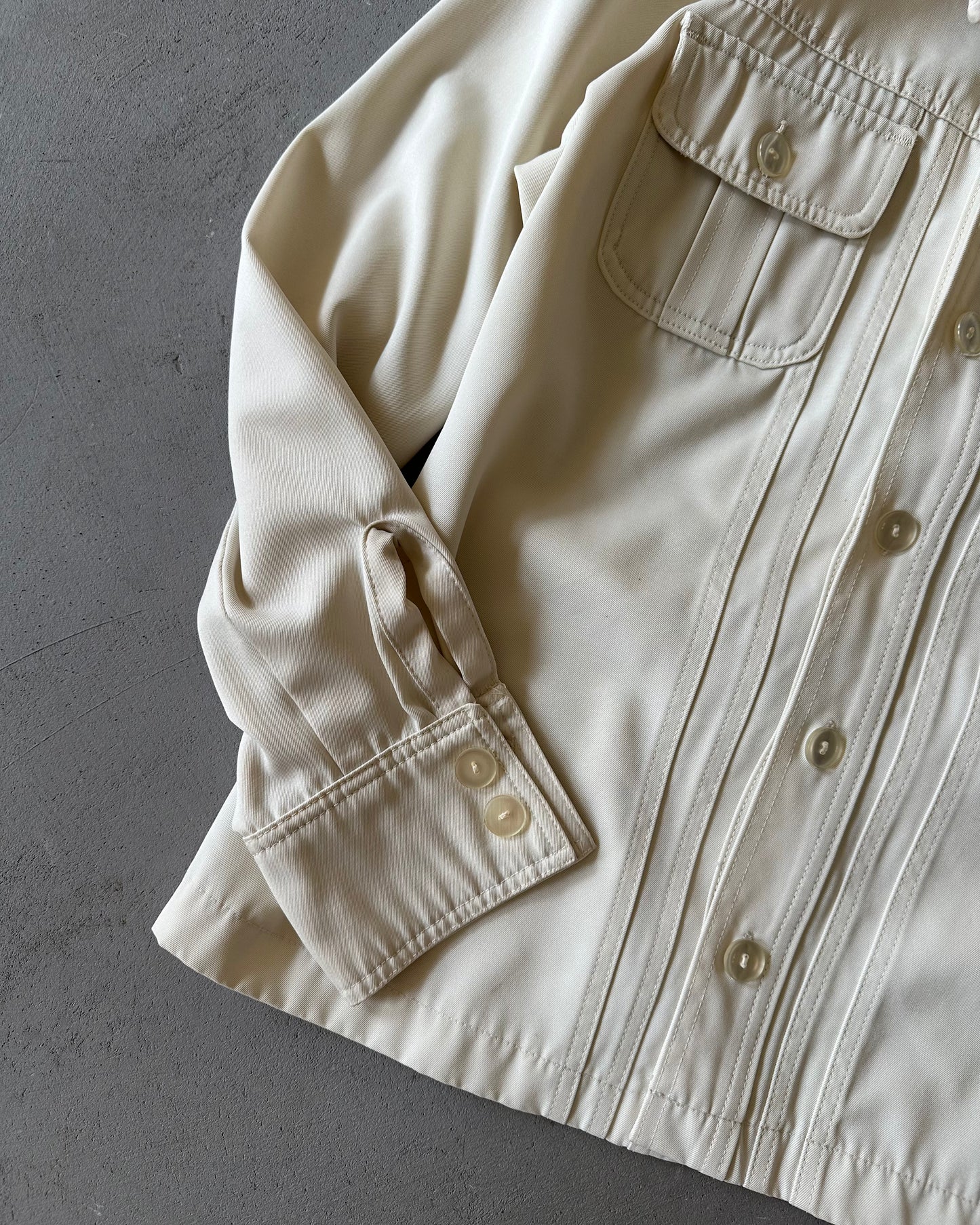1970s - Cream Yoke Shirt - S/M