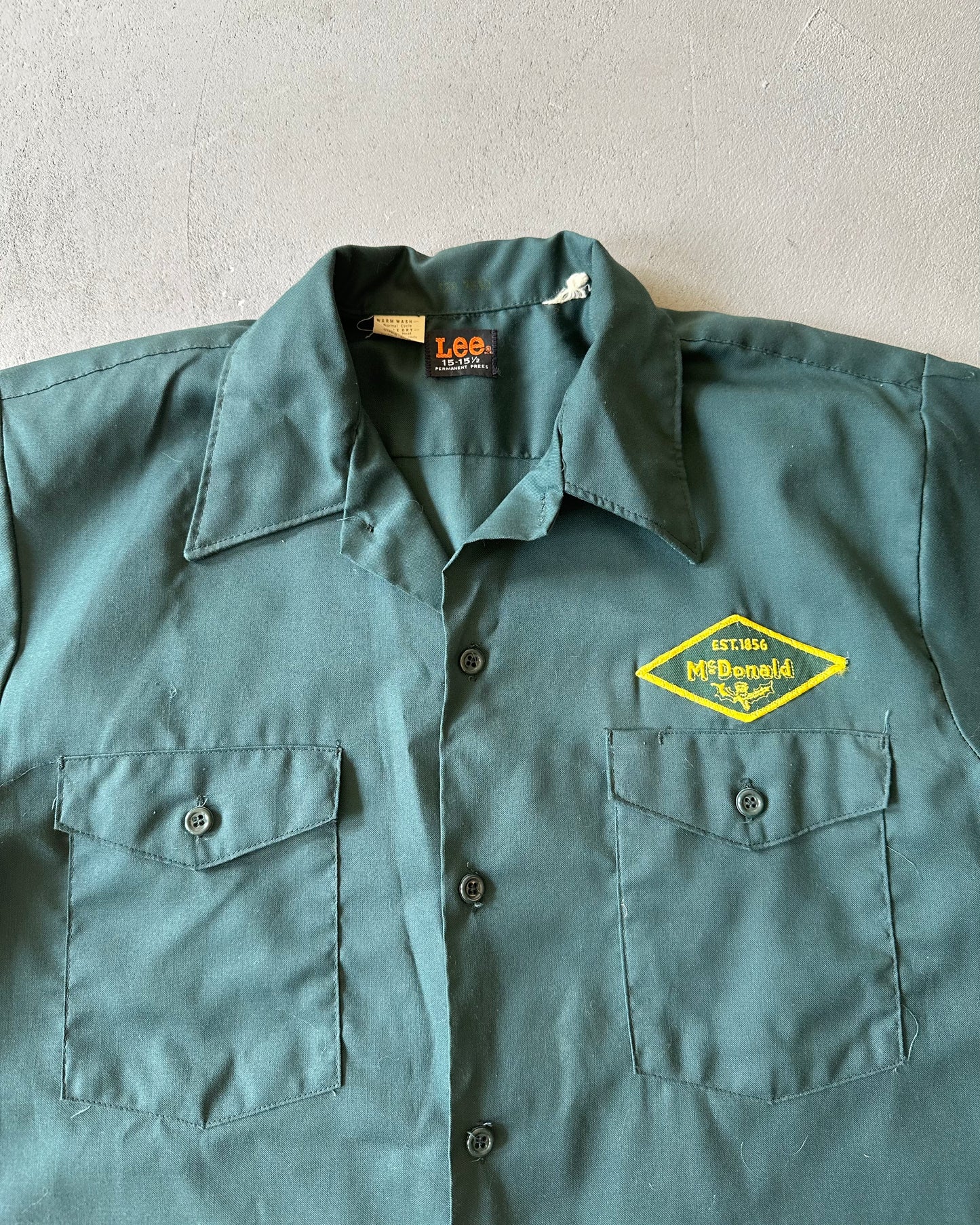 1970s - Green "Overweg HDWE." Chainstitch LEE Shirt - M/L