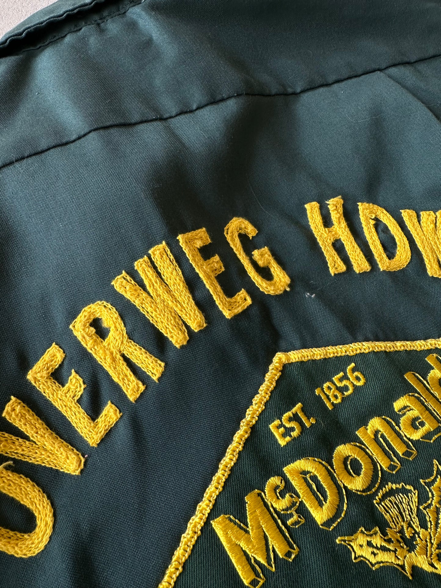 1970s - Green "Overweg HDWE." Chainstitch LEE Shirt - M/L