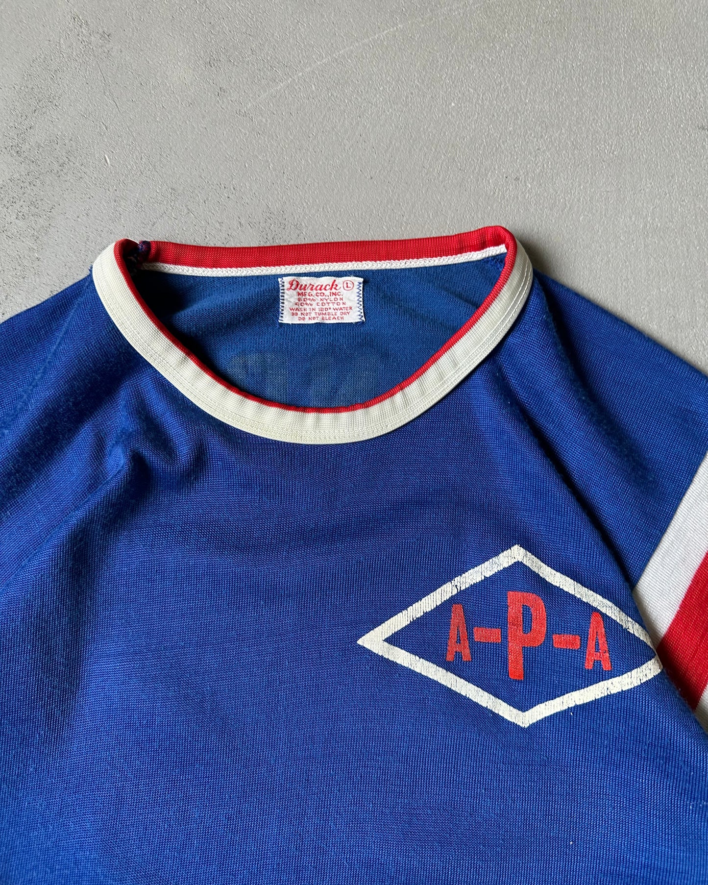 1960s - Distressed Blue/Red ANDY Jersey - L