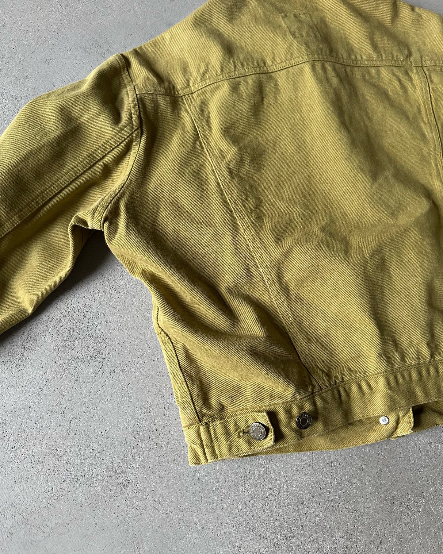 Années 90 - Veste en jean GAP verte pour femme - Taille S
