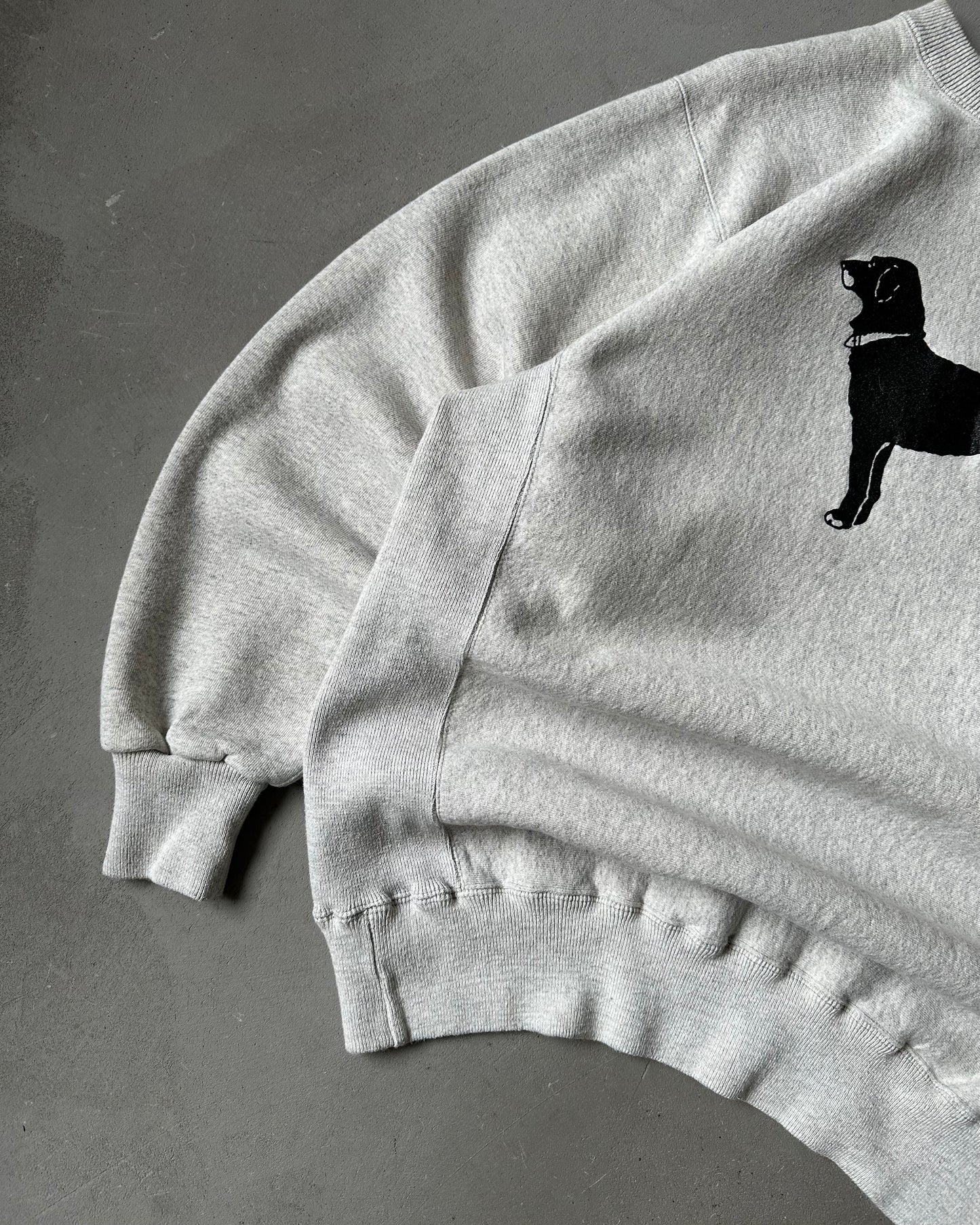 1990s - Grey Black Dog Heavyweight Crewneck - XL/XXL