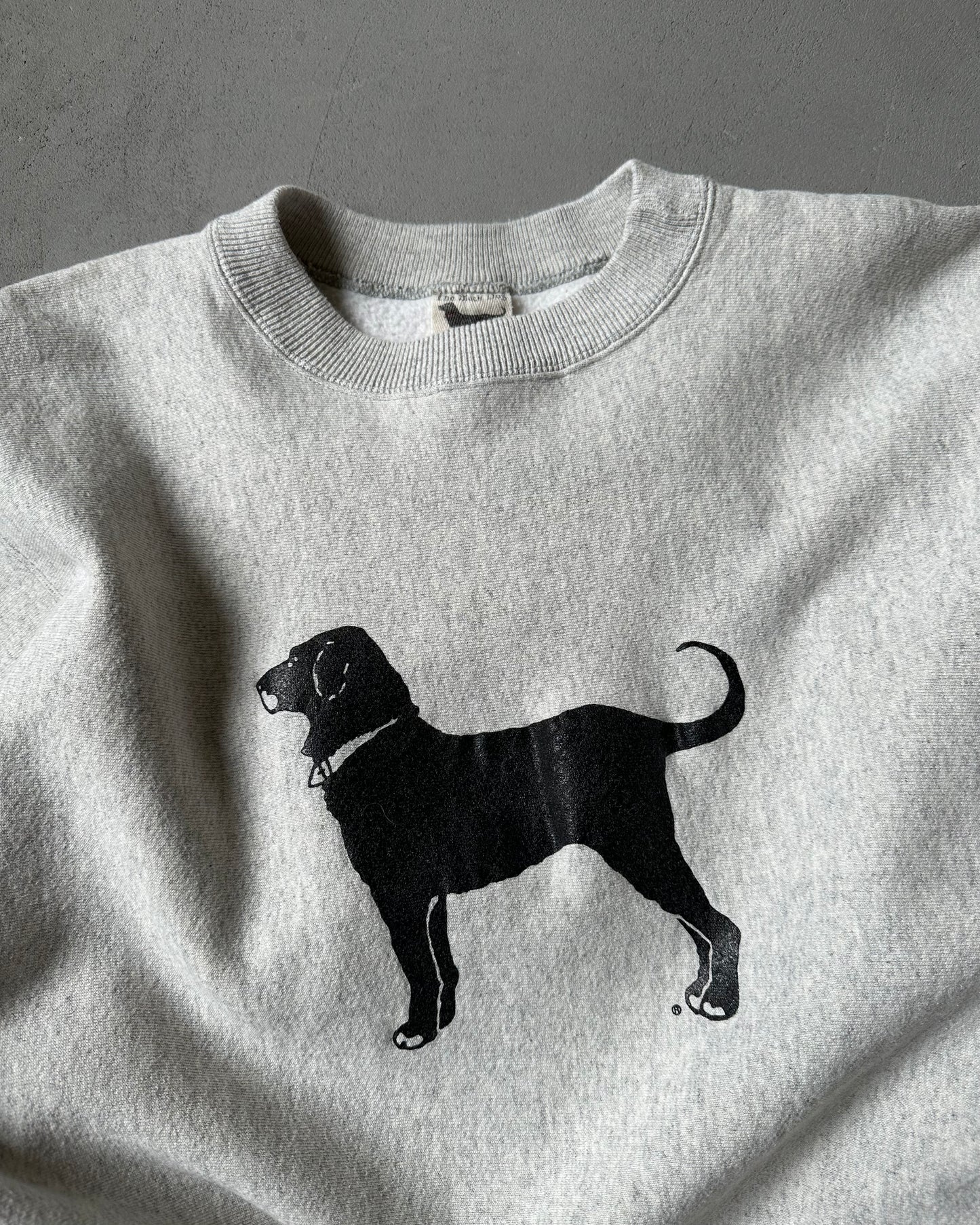 1990s - Grey Black Dog Heavyweight Crewneck - XL/XXL