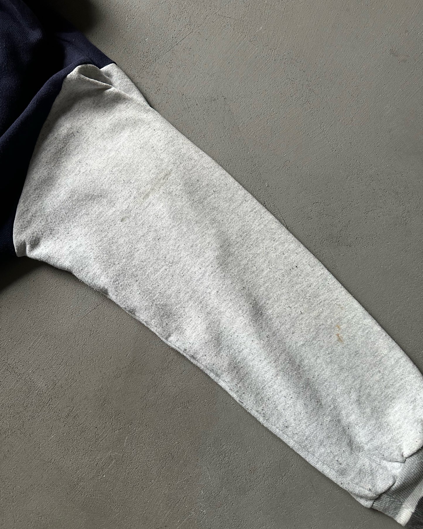 1990s - Navy/Grey Yankees Varsity Sweatshirt - L