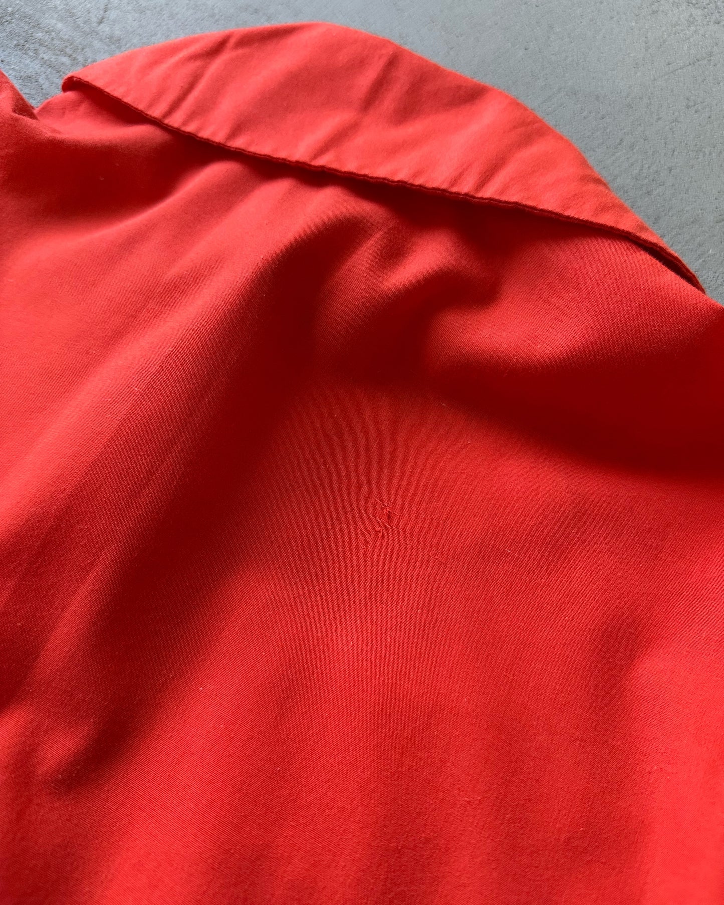 1970s - Red Funky Collar Women's Blouse - (W)S