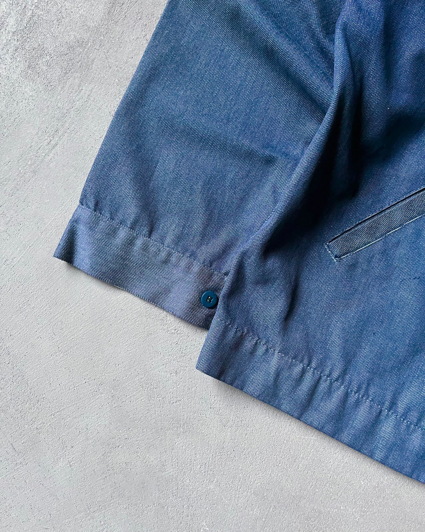 Années 1980 - Blouson en jean bleu français - M