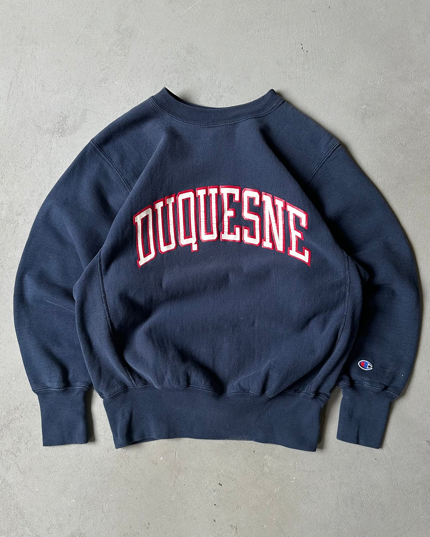 1990s - Navy Duquesne Champion RW Crewneck - S