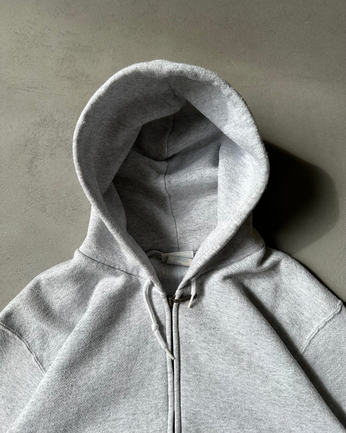 1990s - Ash Grey Zip Up Hoodie - S/M