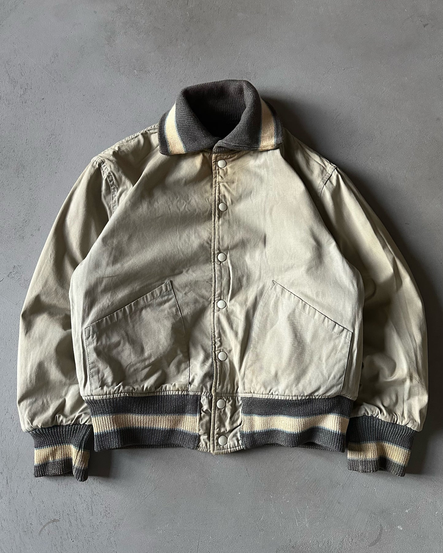 1960s - Charcoal Muhlenberg Reversible Varsity Jacket - S/M