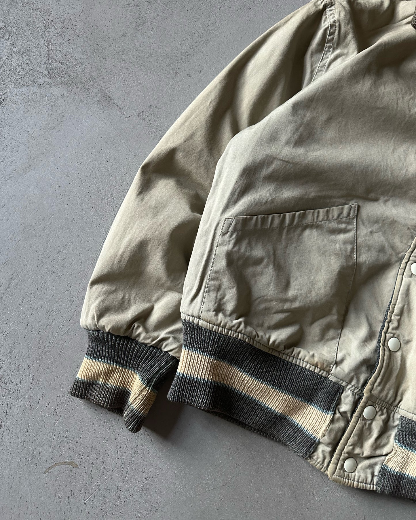 1960s - Charcoal Muhlenberg Reversible Varsity Jacket - S/M